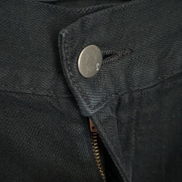 J Brand Black Flare‎ Asymmetrical Seam Cotton Jeans Pants Size 25 - Picture 4 of 11
